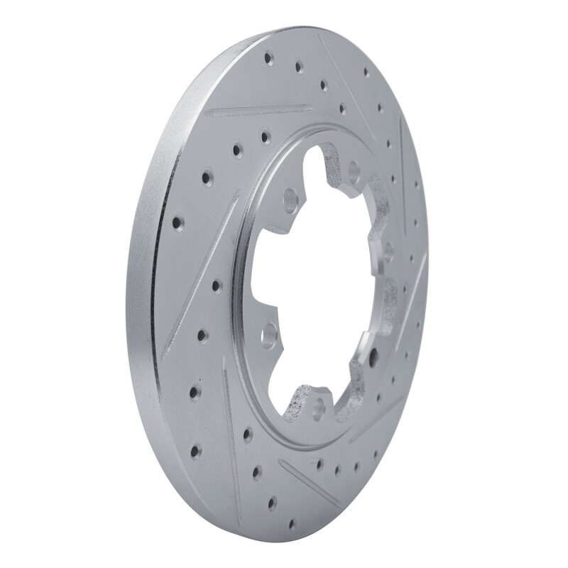 Ford Transit-350 Brake Rotor (1) - Rear Right - R1 Concepts - Drilled & Slotted - Silver - `15-`25